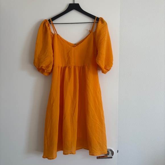 Anthropologie, Moulinette Soeurs Yellow Cold Shoulder Dress, XS - Picture 3 of 15